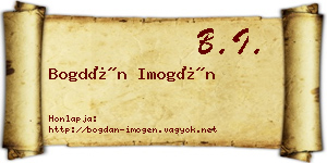 Bogdán Imogén névjegykártya